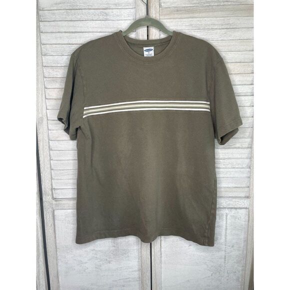 Old Navy Mens Short Sleeve Shirt Khaki Green Size XL - Picture 1 of 5